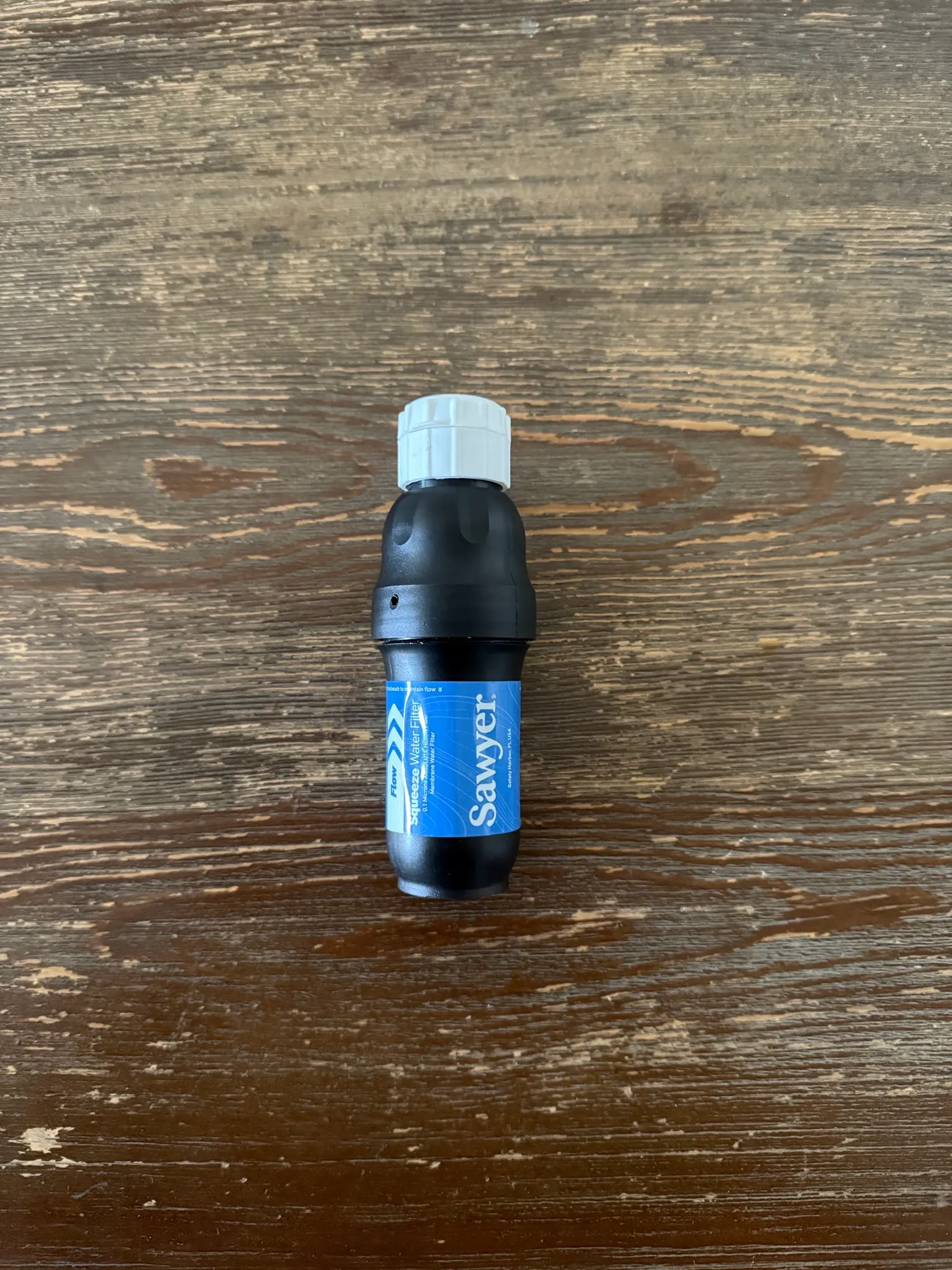 The Sawyer Squeeze filter on its own